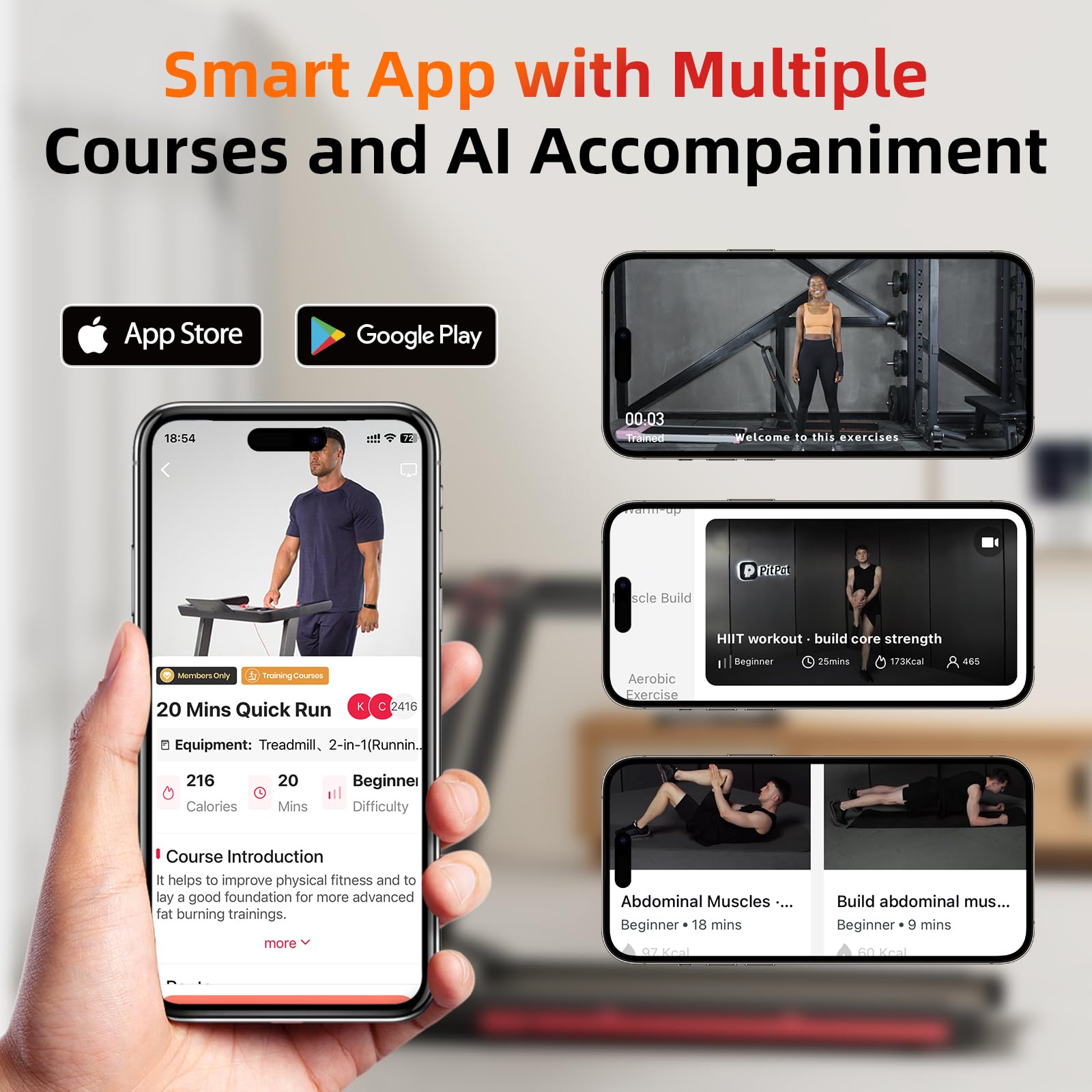Superun Laufband für Zuhause Klappbar, Laufband mit Steigung max 158 KG mit APP, Klappbares Laufband mit Trainingskursen und Multi-Runner-Rennen
