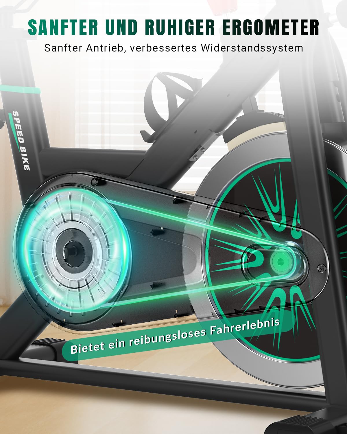 DMASUN Heimtrainer Fahrrad, Hometrainer Fahrrad mit großem Tablet-Halter und LCD-Display, Leises Ergometer Heimtrainer für Zuhause, Fahrradtrainer bis 160 kg Belastbar, Ideal für Indoor Cycling