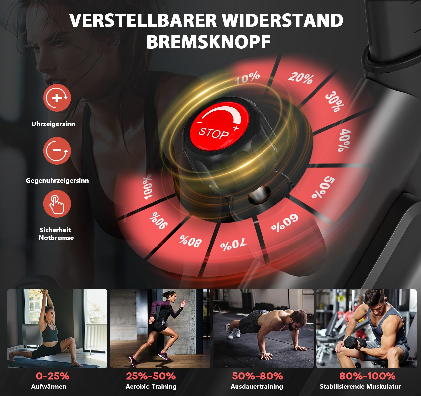 Heimtrainer Fahrrad mit App, SLUNSE Leises Hometrainer Ergometer mit Verbessertem LCD-Monitor, Spinning Bike Indoor mit Verstellbarem Widerstand, Fitnessbike bis 160KG für Kardio-Training zu Hause