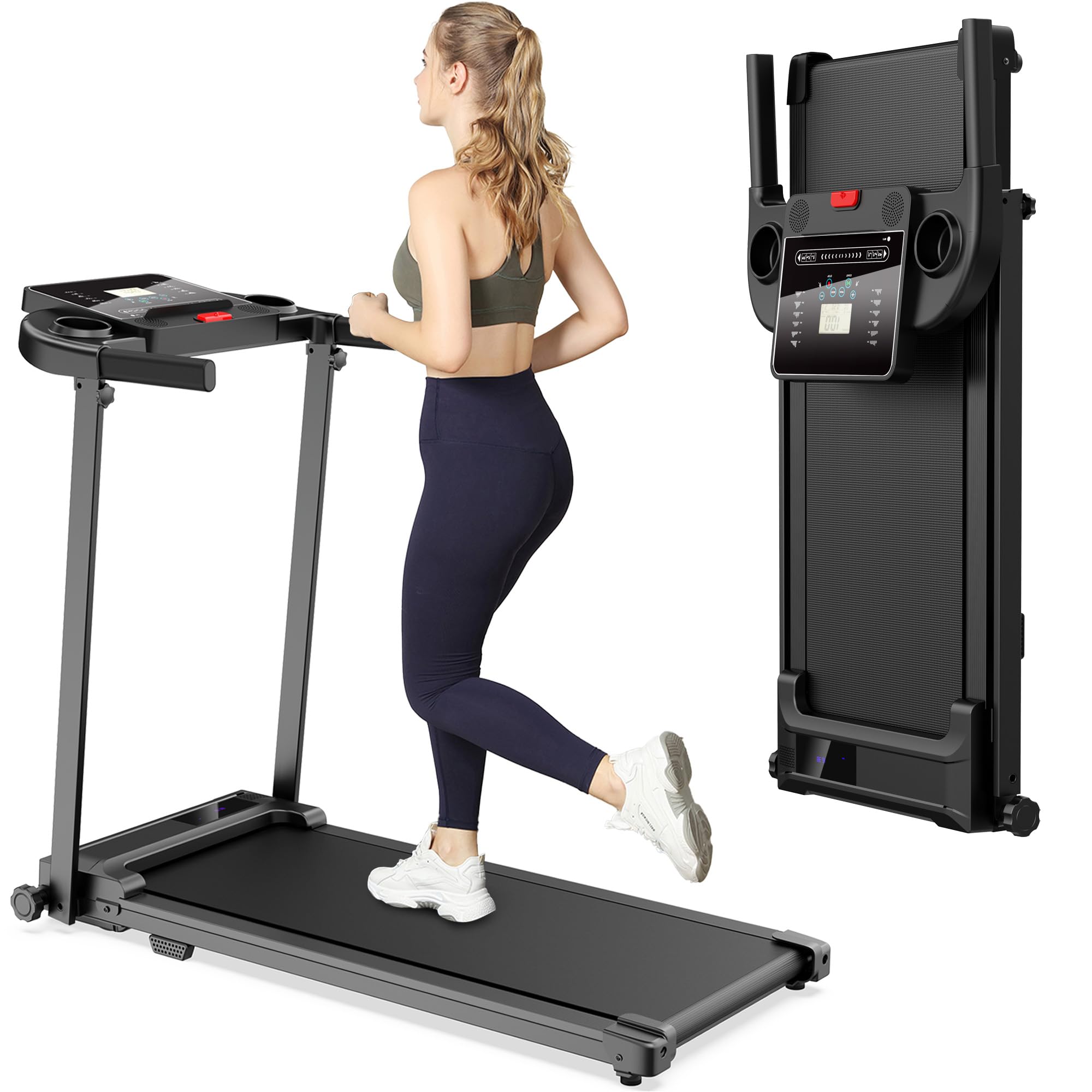 Laufband für Zuhause Walking Pad - Klappbar Laufbänder Elektrisches Laufbänder Schreibtisch Foldable Treadmill for Home Büro Laufpad Leise Klein 10Km/h Tretmühle Klappbares Kleines
